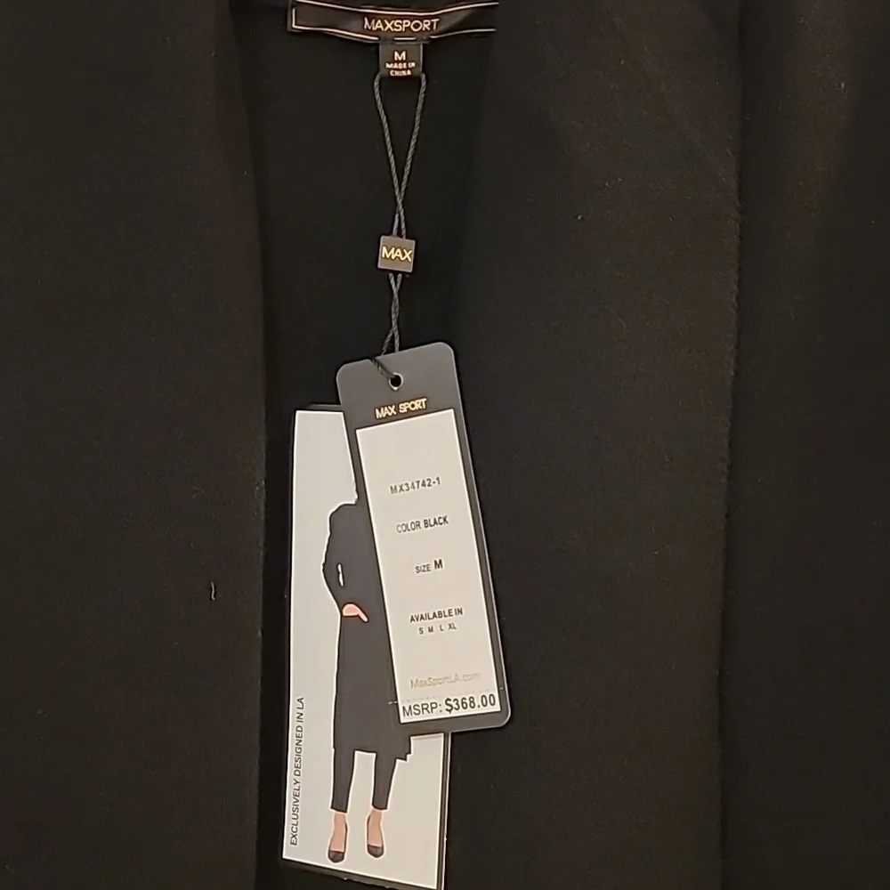 Max Sport Black Knit Long Cardigan Sweater - Picture 8 of 9
